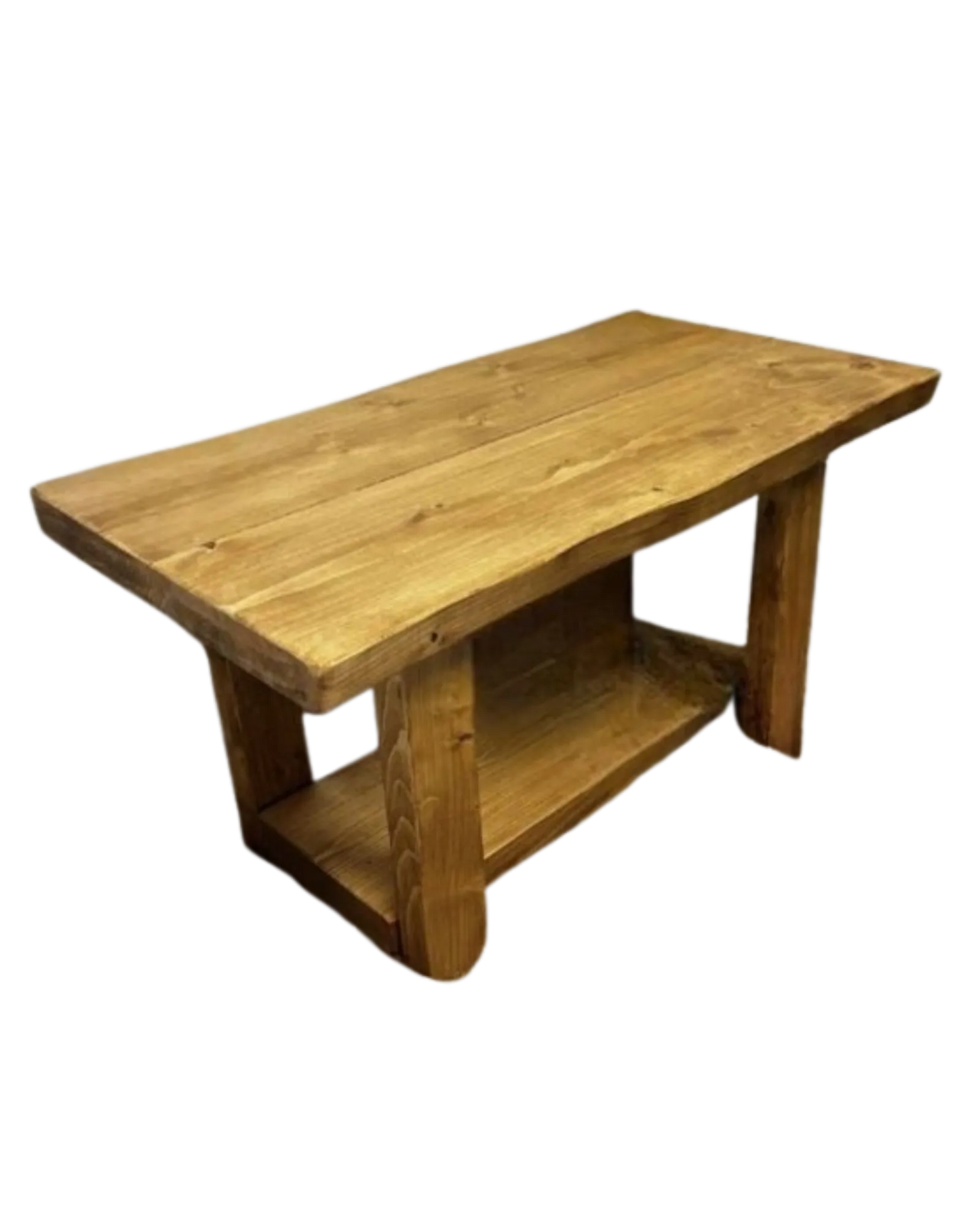 000.009  Farmhouse Coffee Table with a shelf