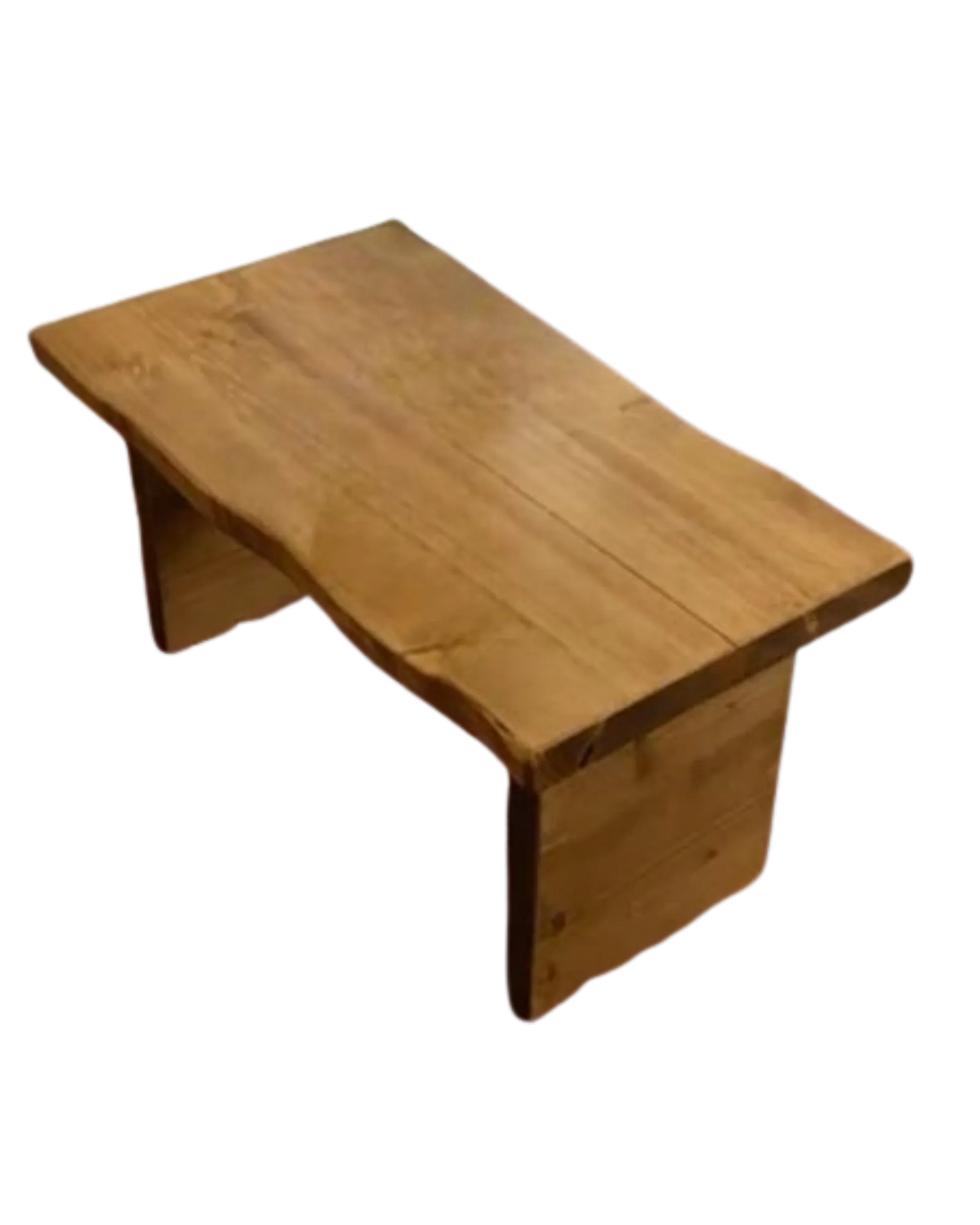 000.010  Coffee Table with live (waney) edges (2 heights) Rustic Solid Wood