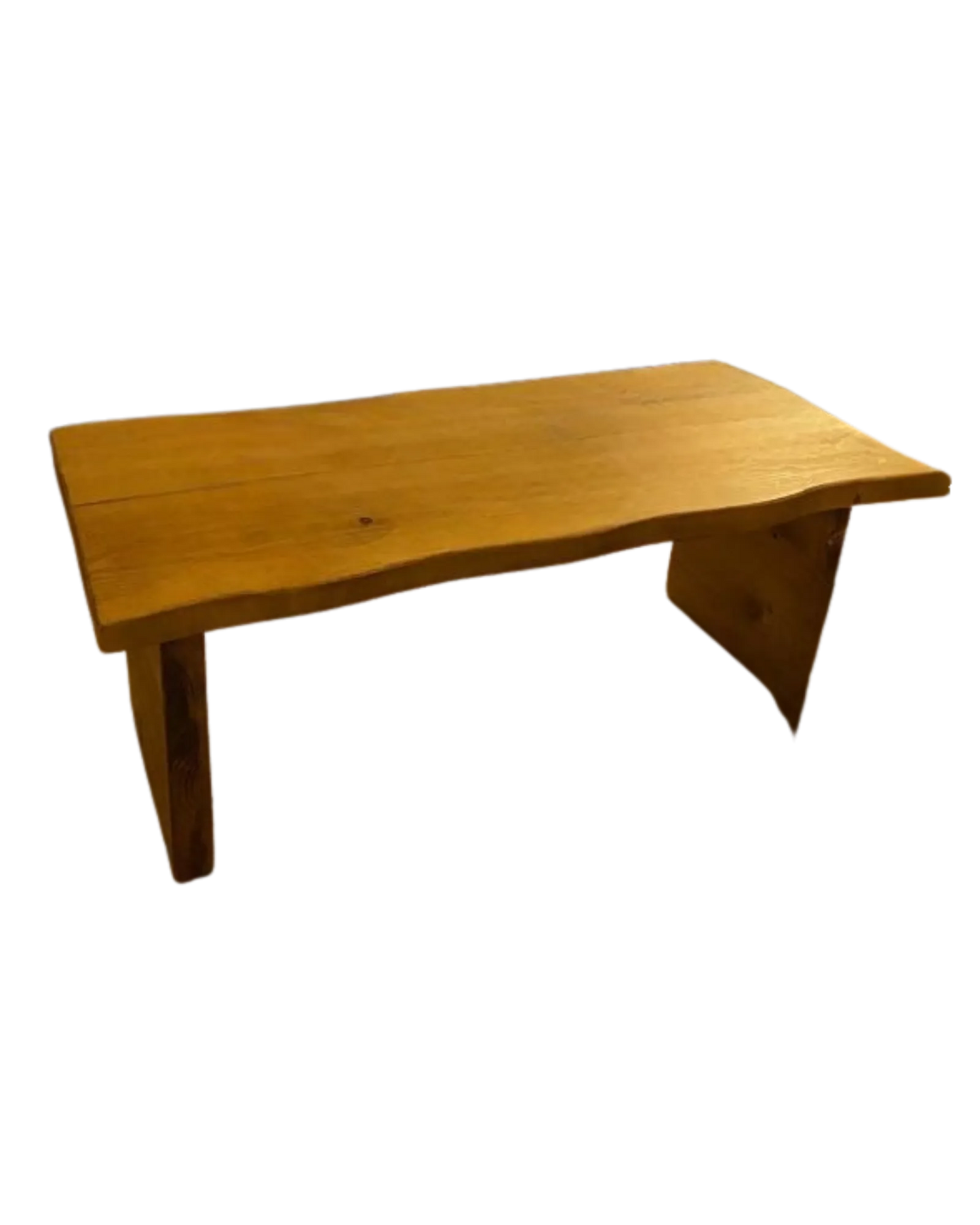 000.010  Coffee Table with live (waney) edges (2 heights) Rustic Solid Wood