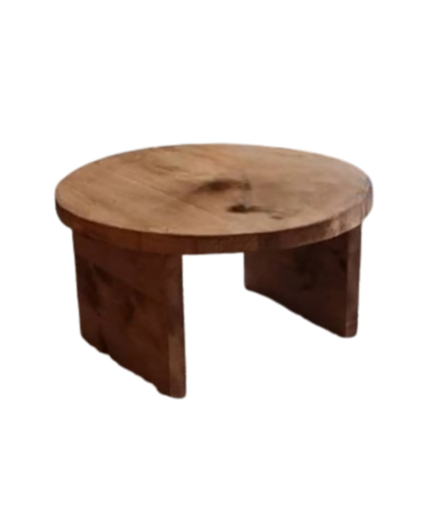 000.012  Coffee Table Rustic Round Solid Wood Low or Standard height