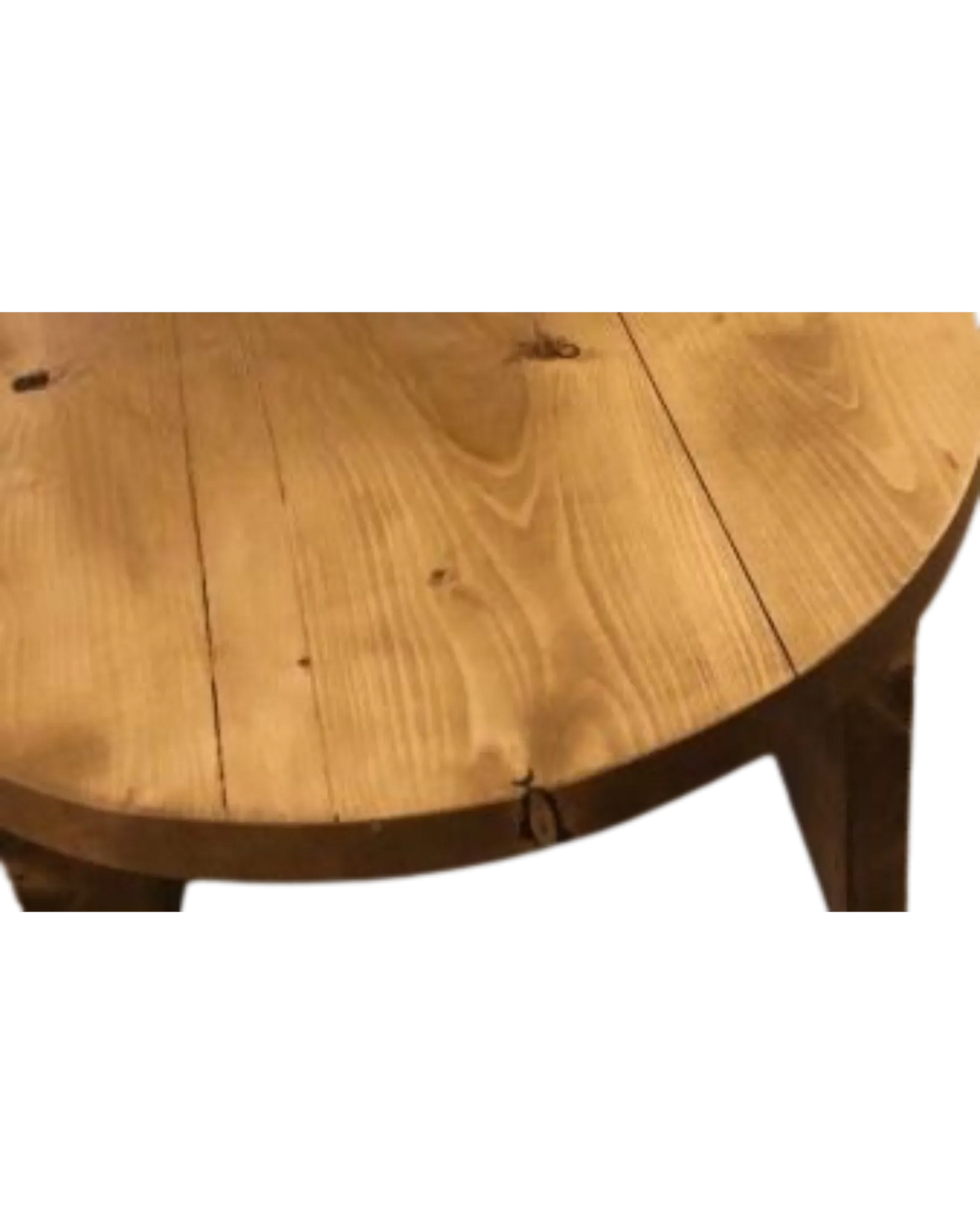 000.012  Coffee Table Rustic Round Solid Wood Low or Standard height