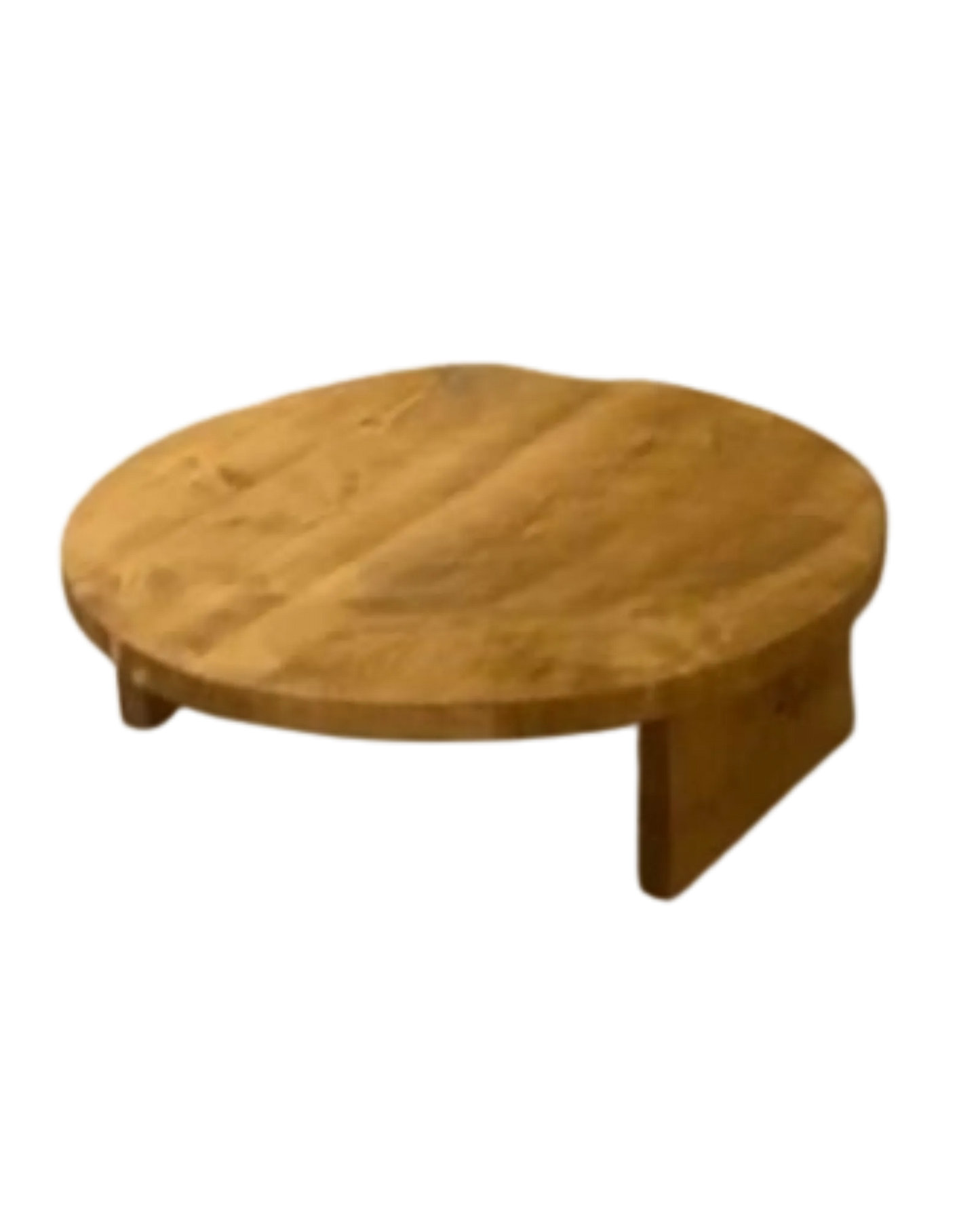 000.012  Coffee Table Rustic Round Solid Wood Low or Standard height