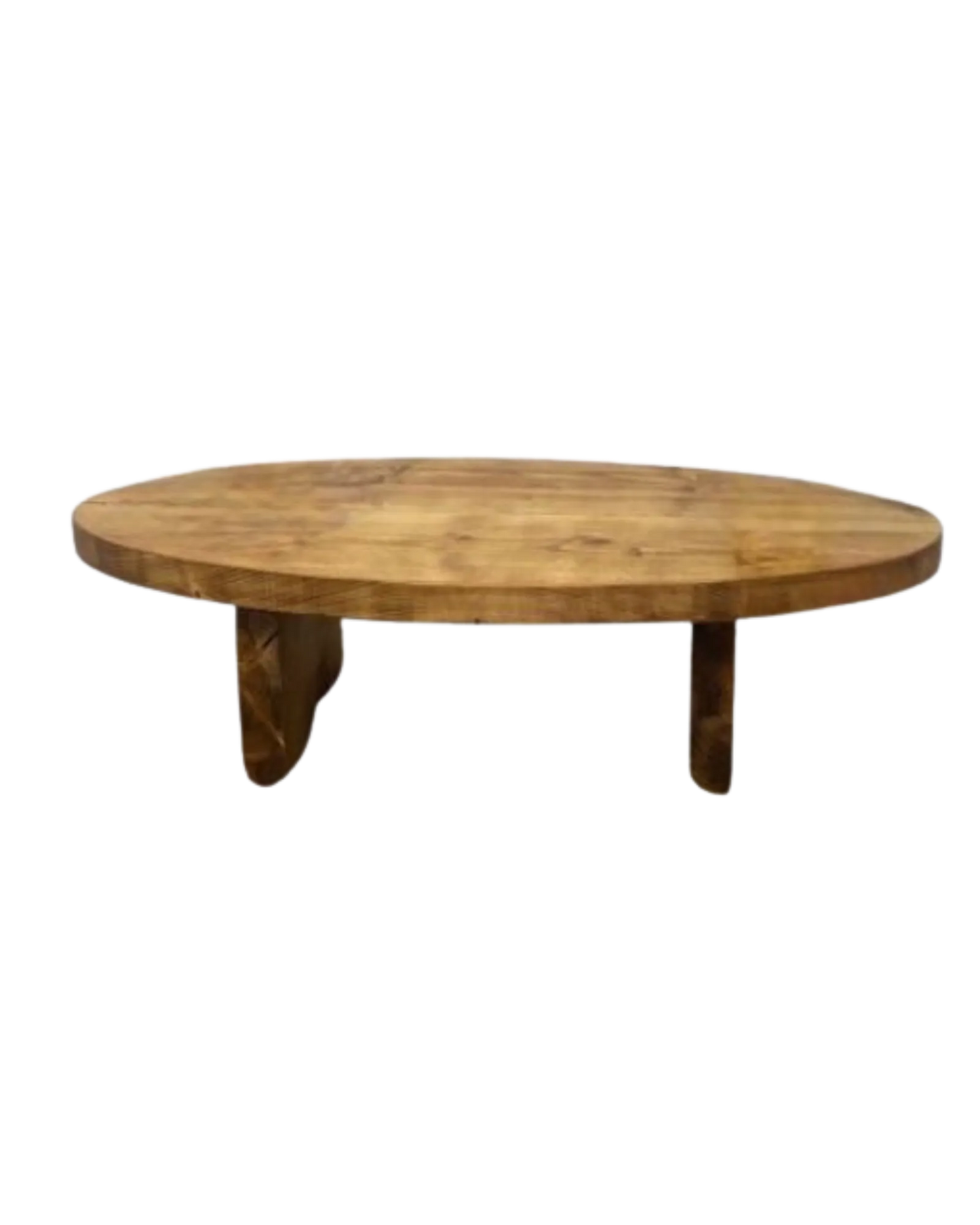 000.015  Oval Coffee Table Rustic Farmhouse Low or Standard Height