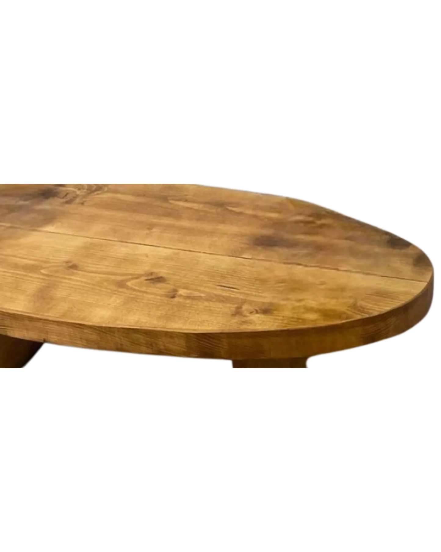 000.015  Oval Coffee Table Rustic Farmhouse Low or Standard Height