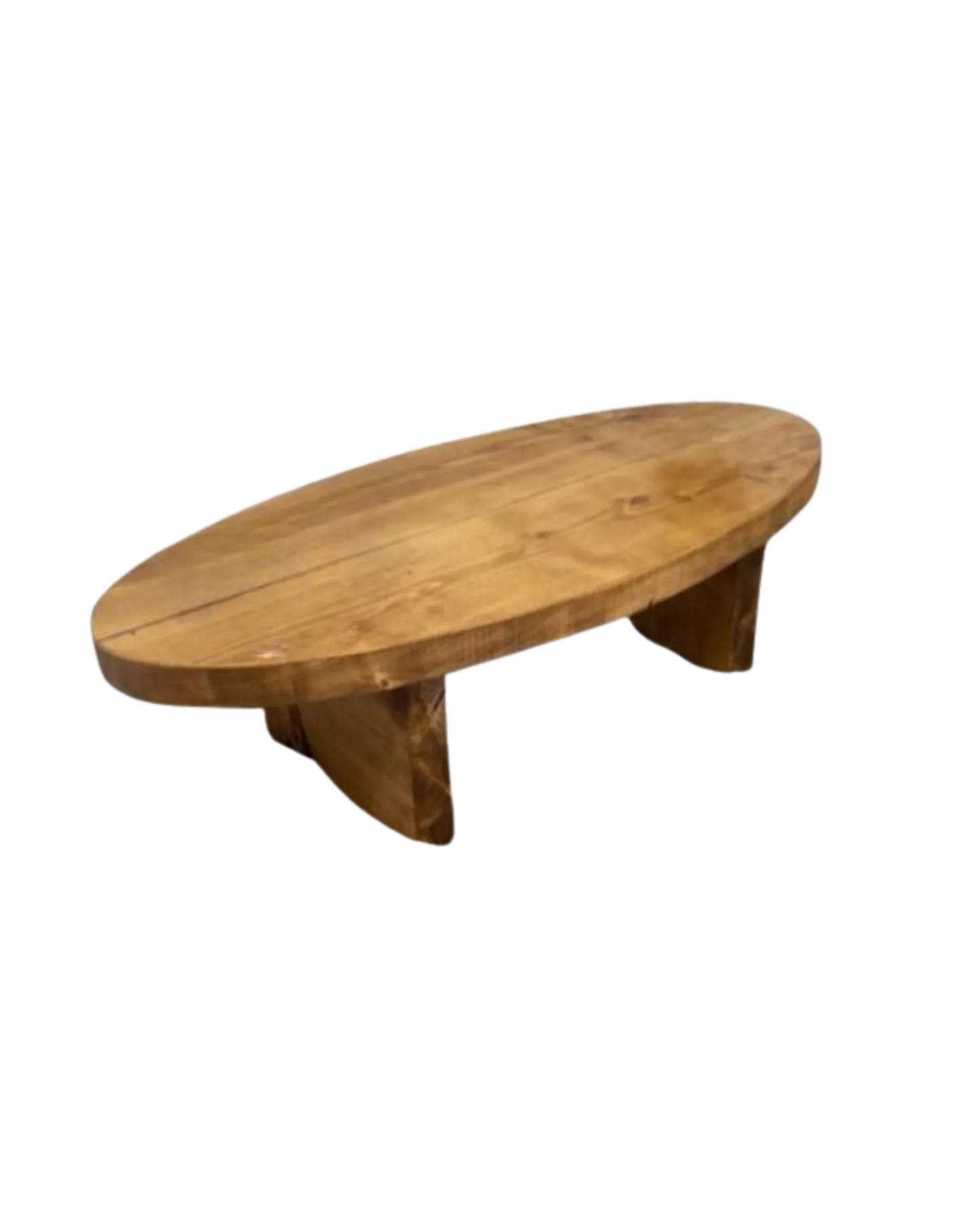 000.015  Oval Coffee Table Rustic Farmhouse Low or Standard Height