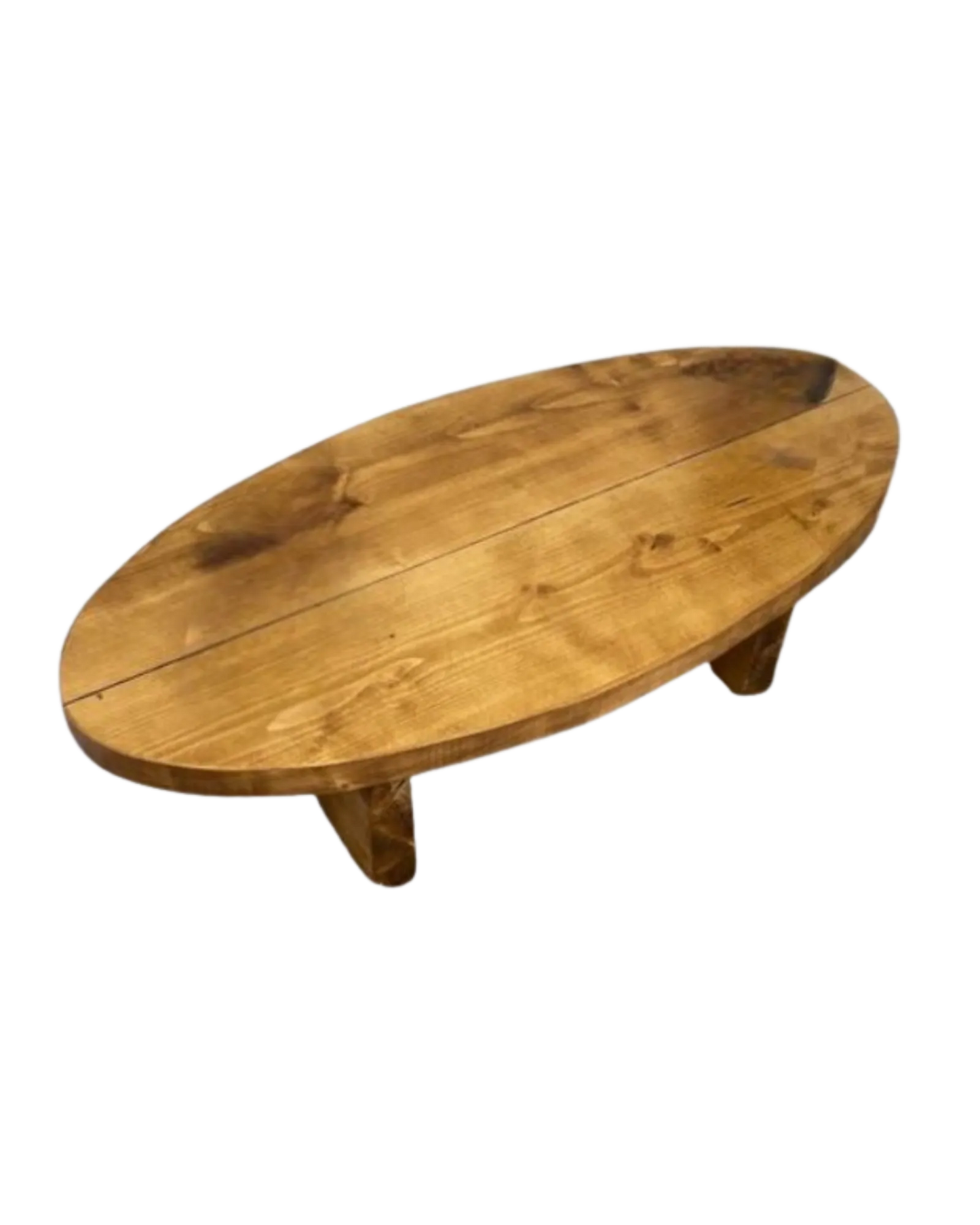 000.015  Oval Coffee Table Rustic Farmhouse Low or Standard Height