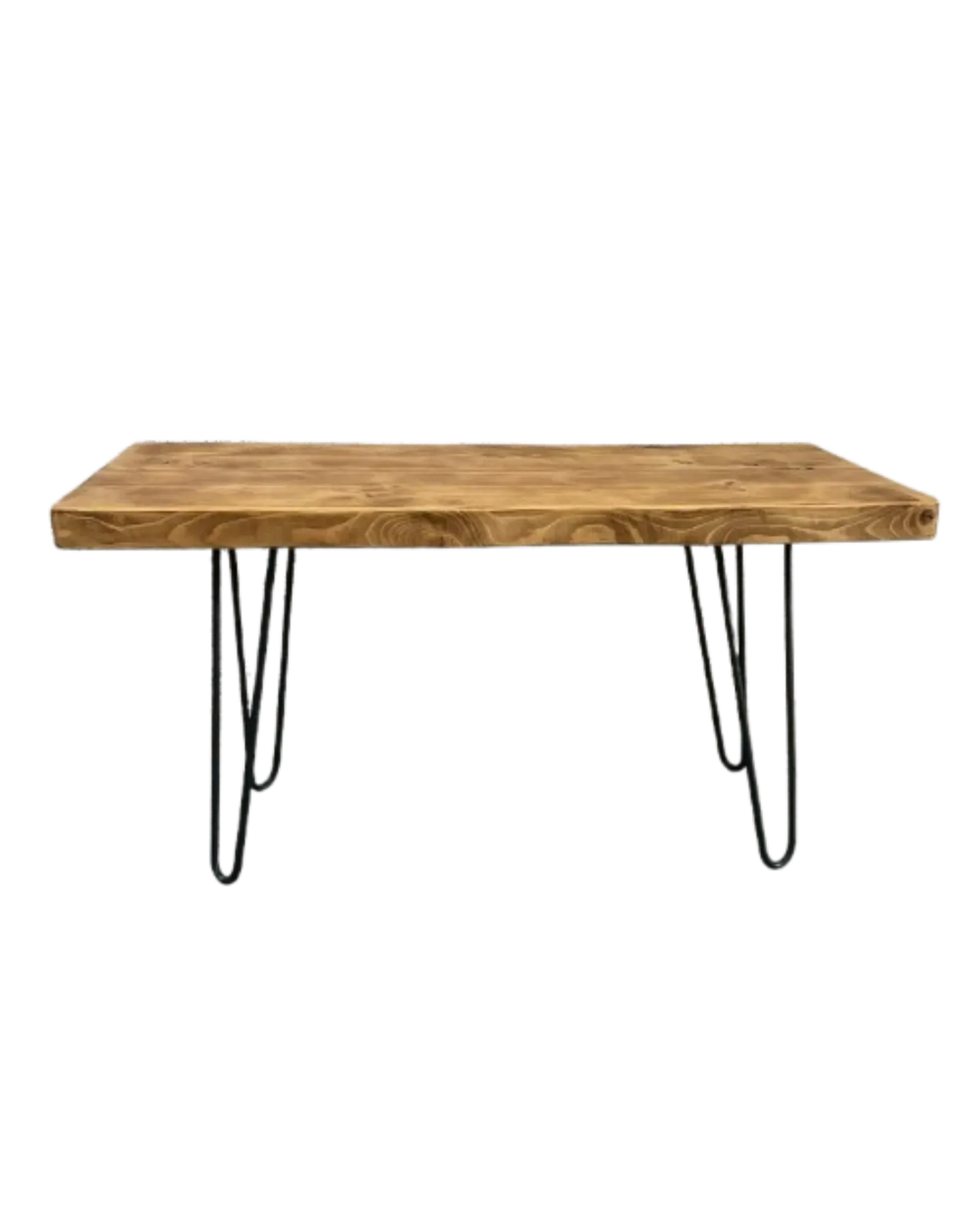 000.016  Coffee Table solid wood with hairpin legs