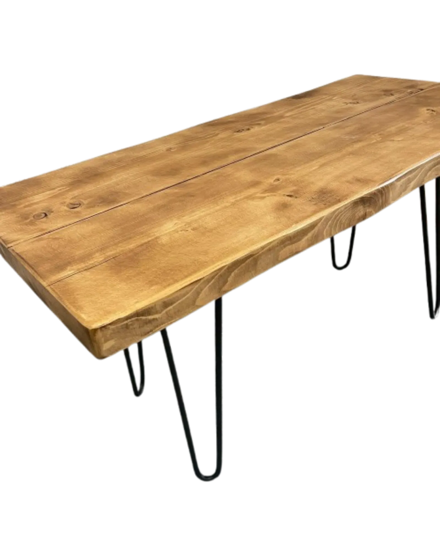 000.016  Coffee Table solid wood with hairpin legs