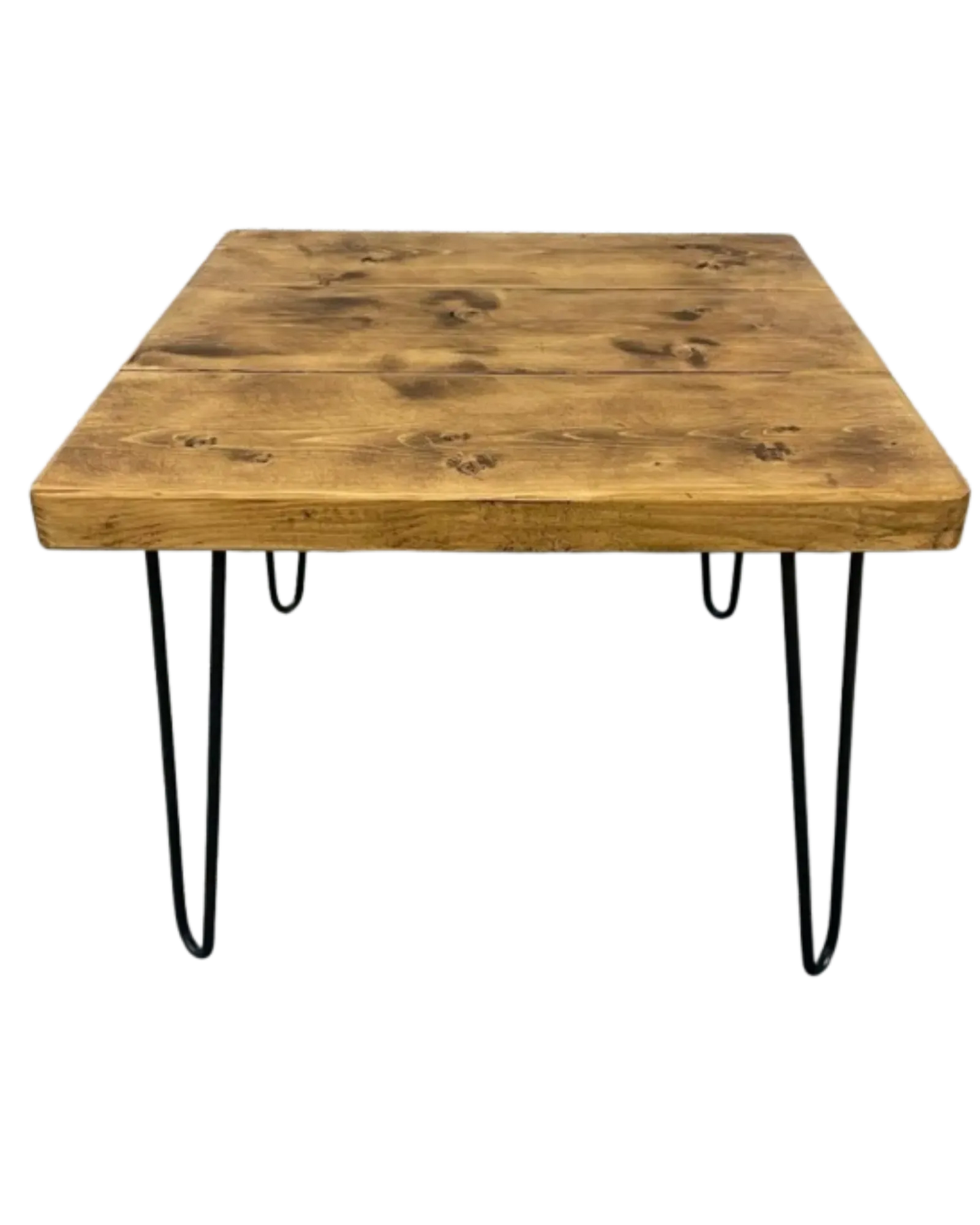 000.016  Coffee Table solid wood with hairpin legs