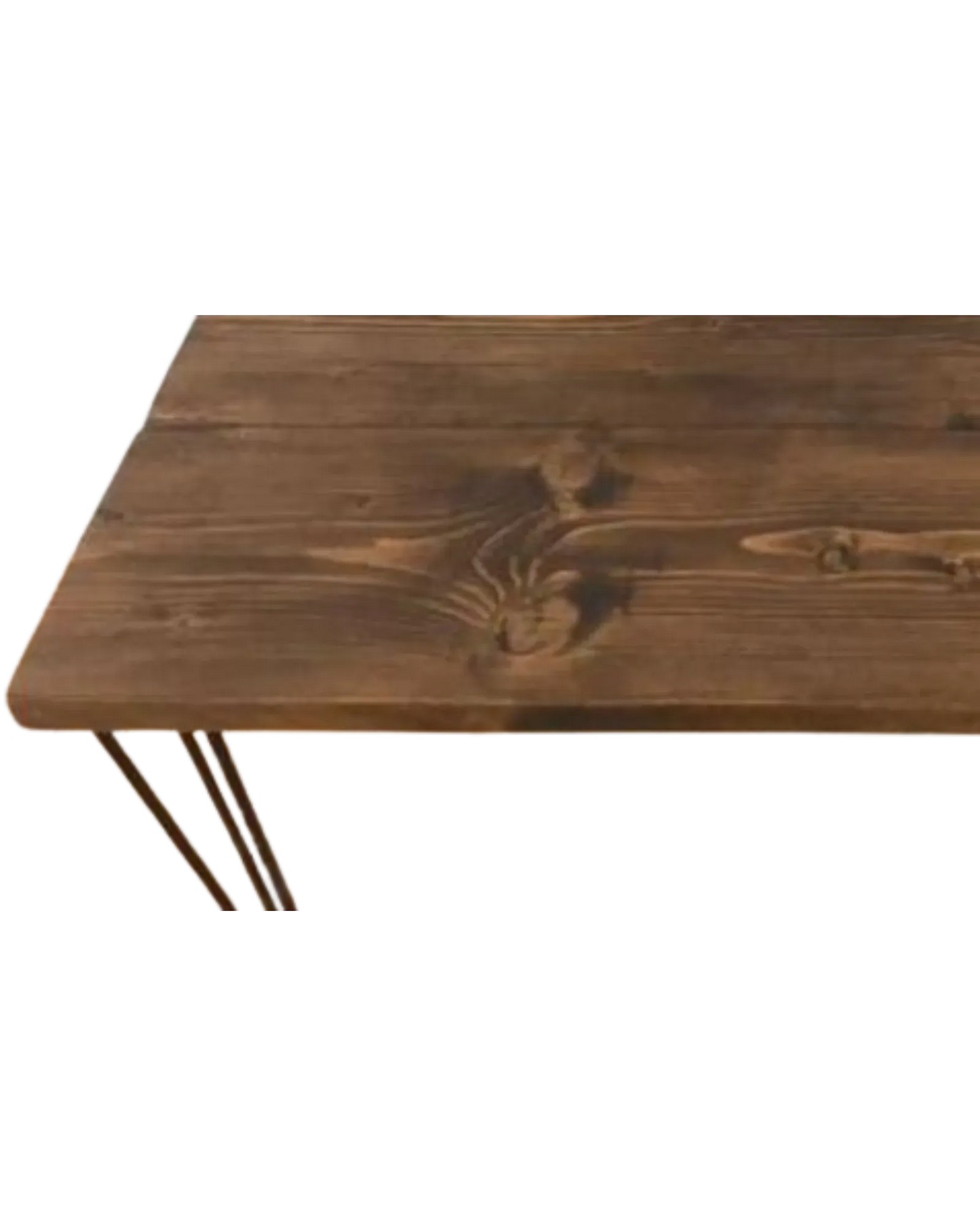 000.016  Coffee Table solid wood with hairpin legs