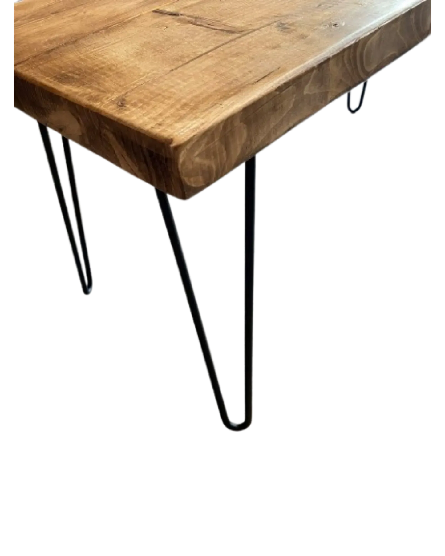 000.016  Coffee Table solid wood with hairpin legs