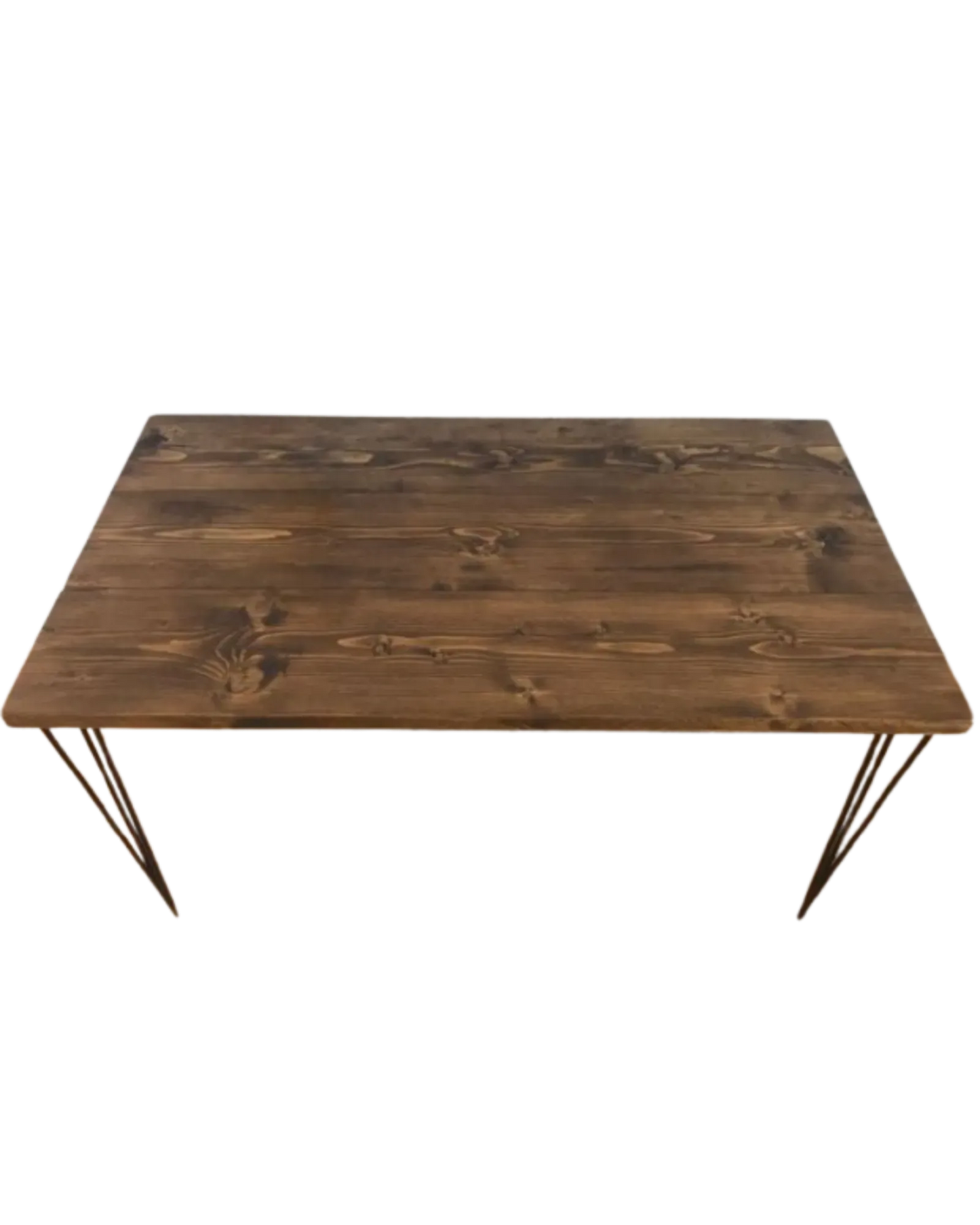 000.016  Coffee Table solid wood with hairpin legs