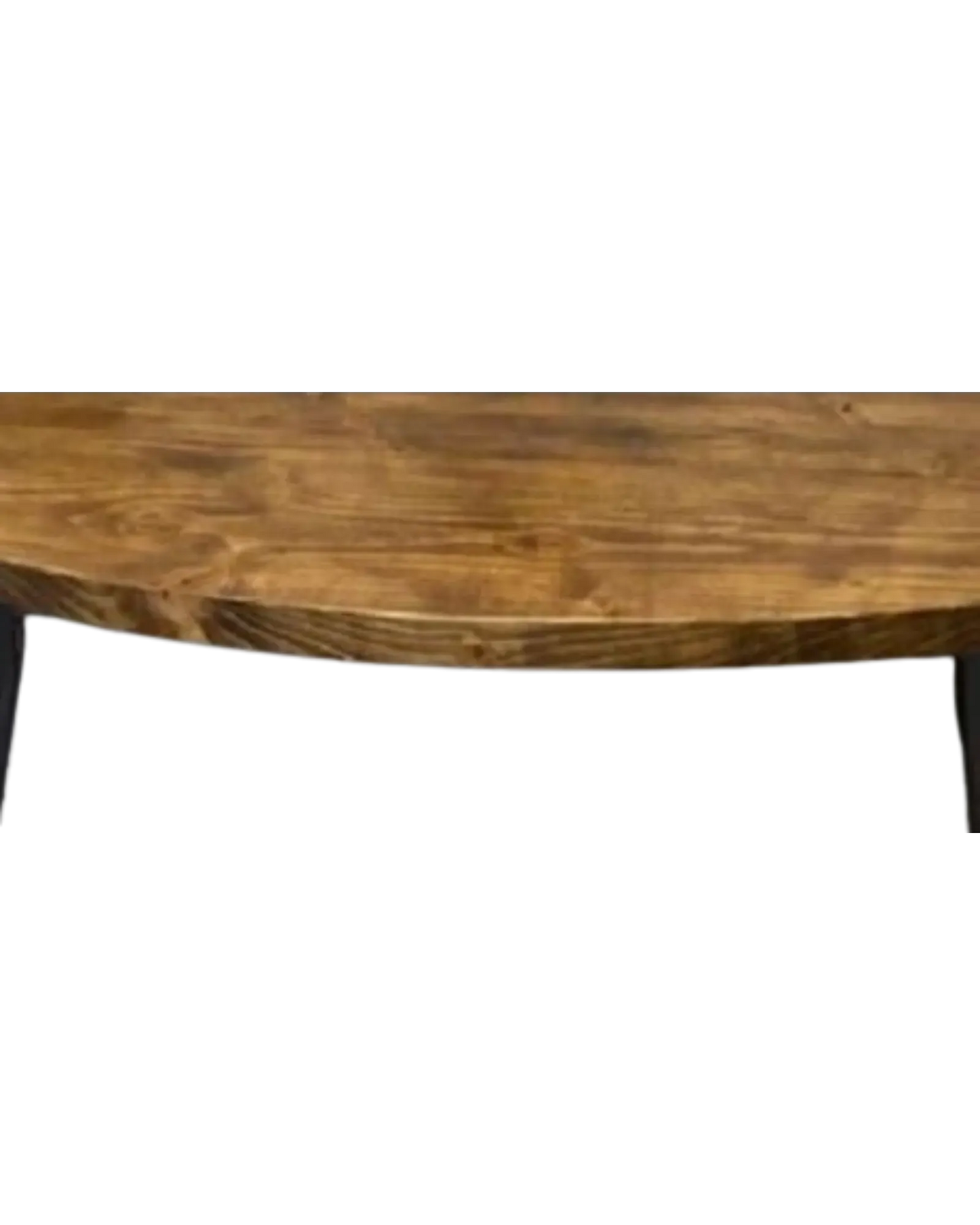 000.017  Coffee Table Oval Rustic Farmhouse Hairpin legs