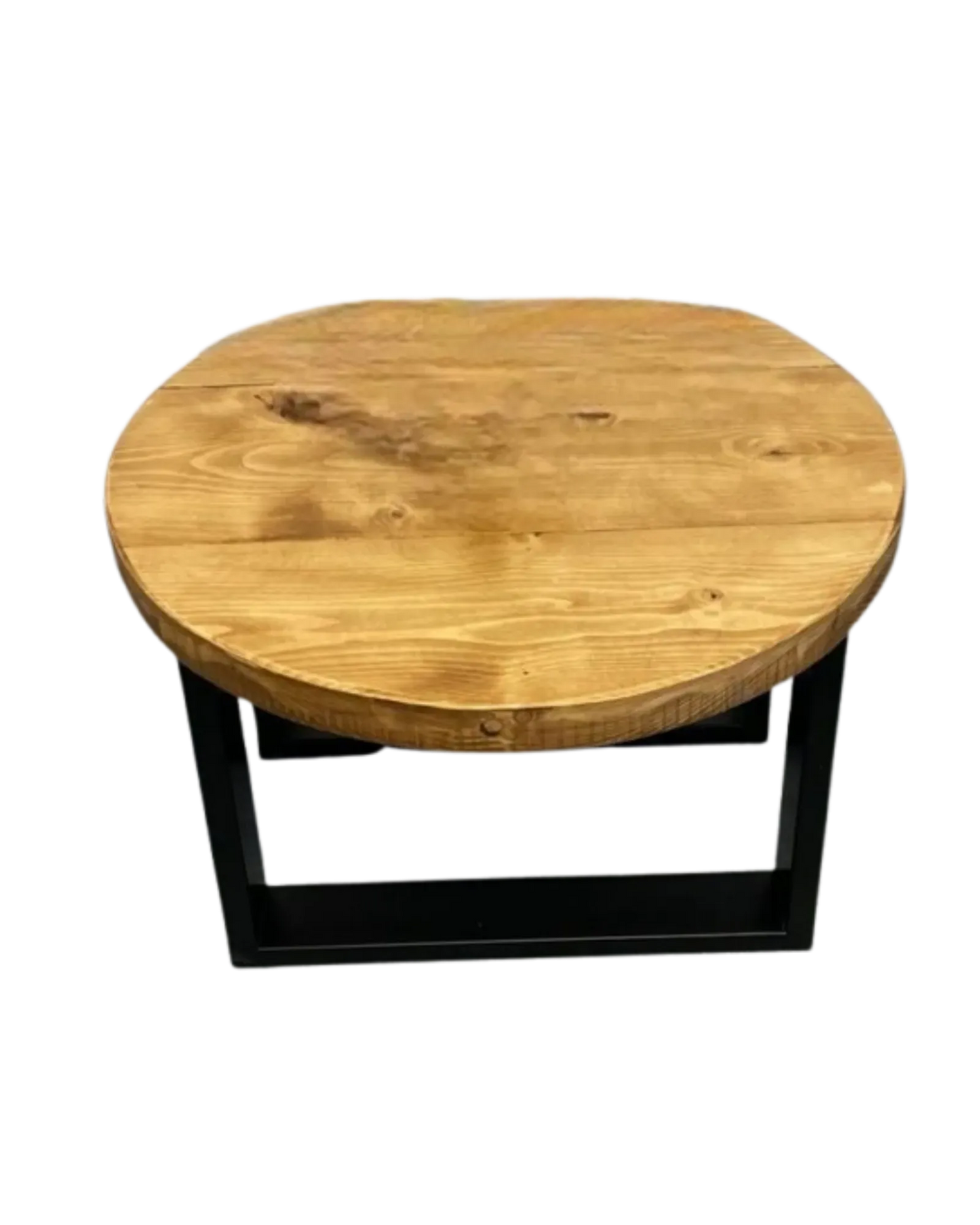 000.022  Round Coffee table with square box section legs