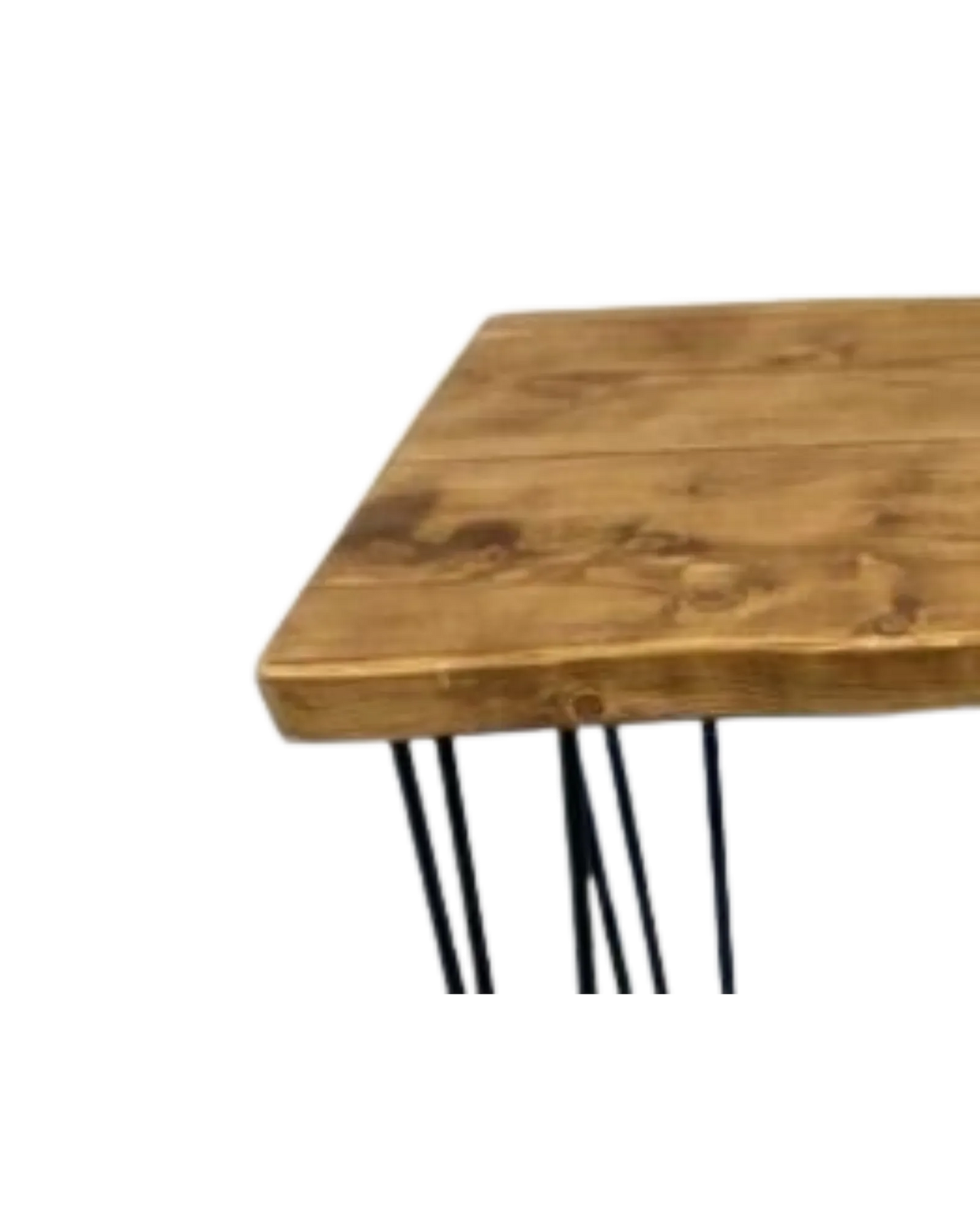 000.024  Rustic Square Coffee Table with Hairpin Legs