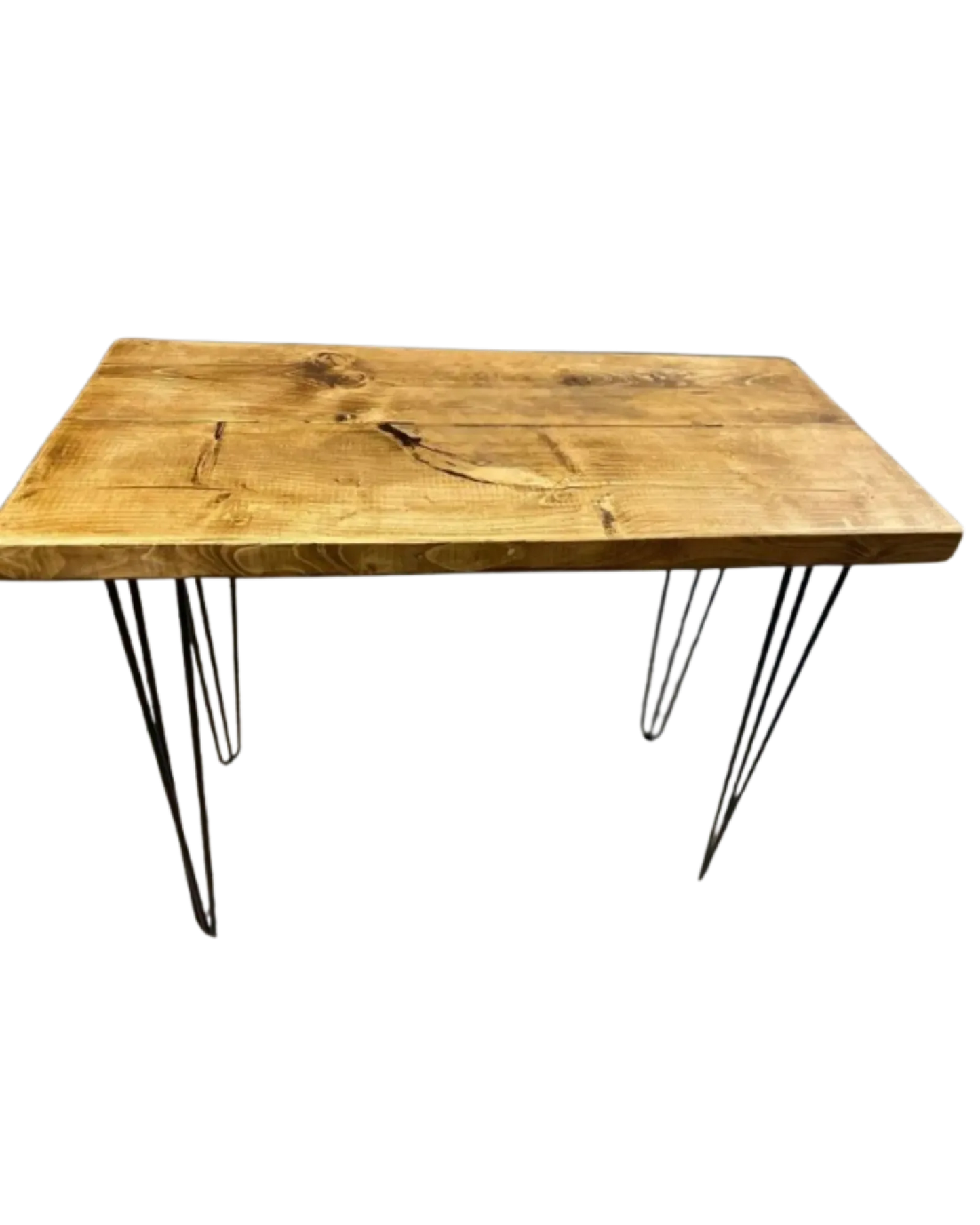 000.025  Solid Wood Dining Table with Hairpin Legs