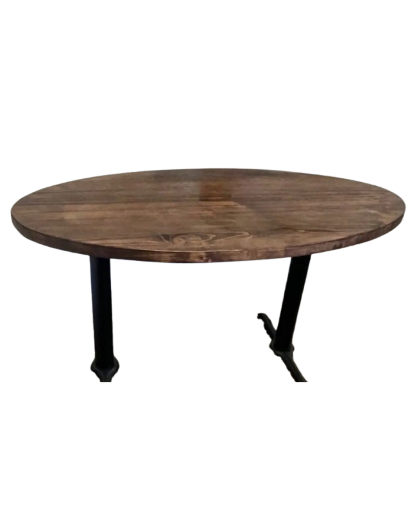 000.038  Dining Table Large Oval Twin Pedestal Base or Hairpin legs