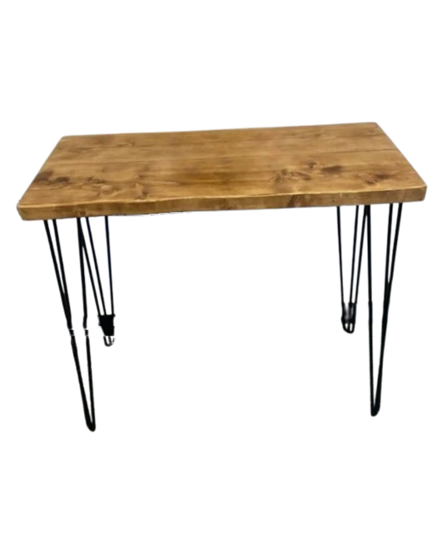 000.039  Coffee Table large solid wood with hairpin legs