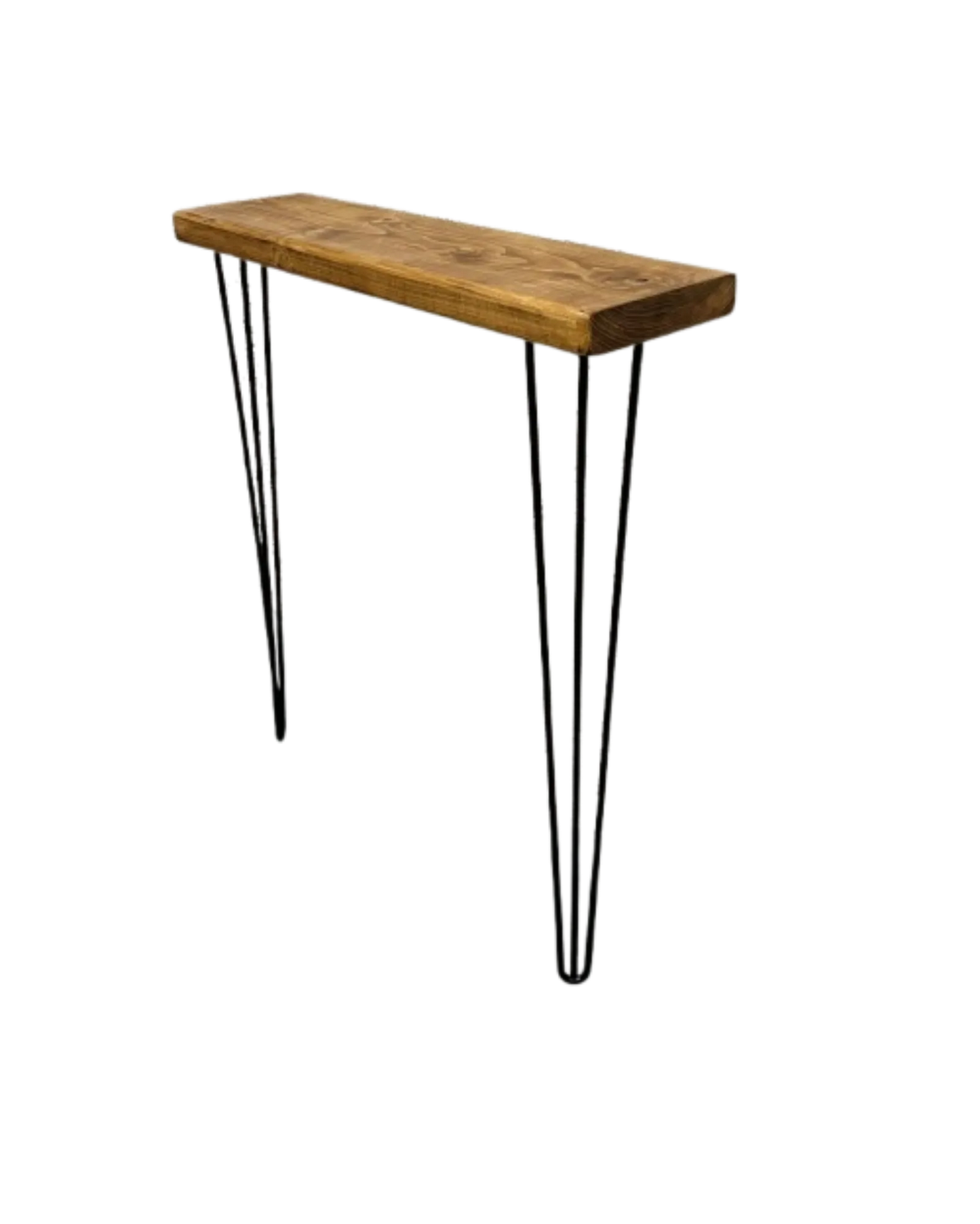 000.051  Console Table - solid wood with hairpin legs