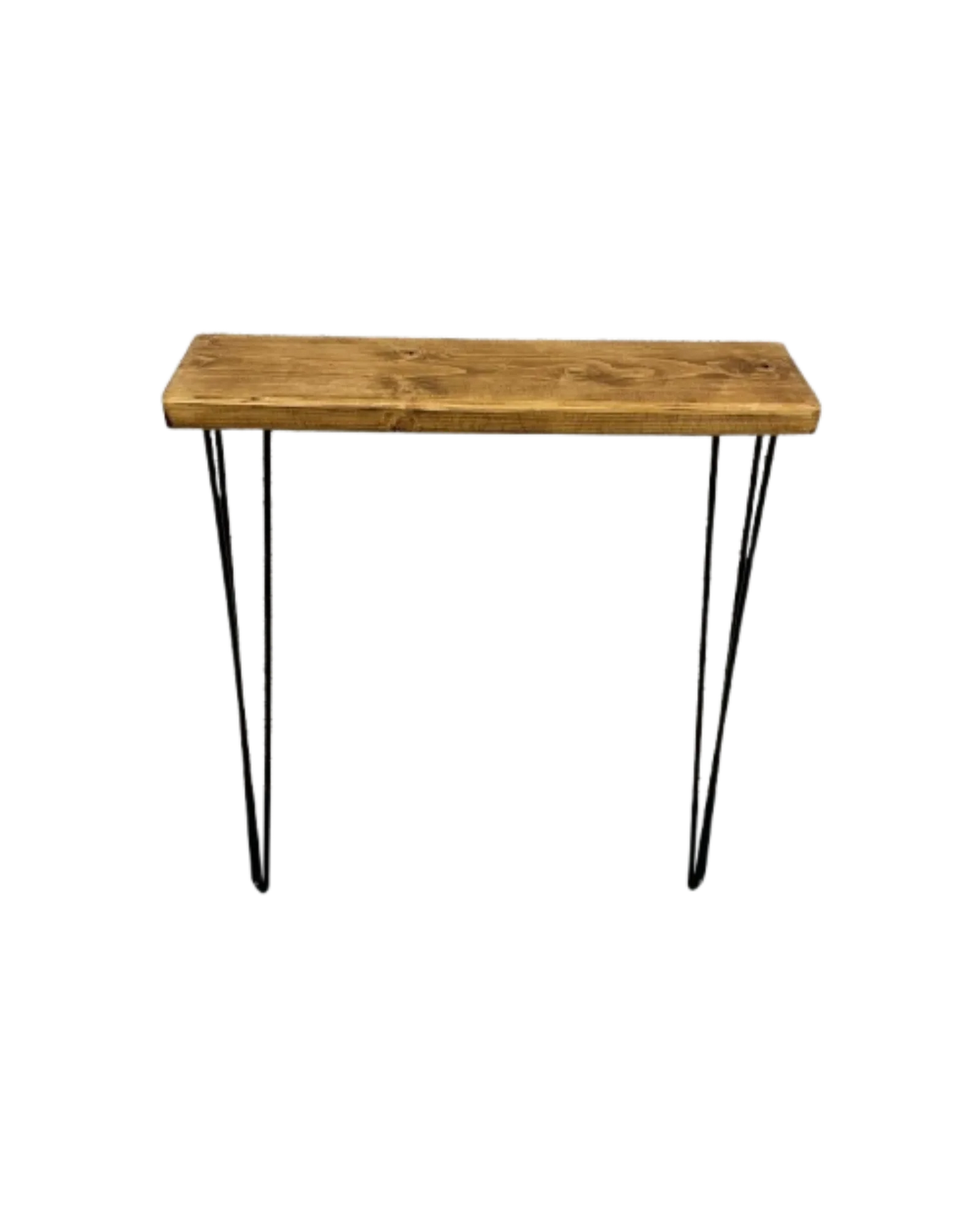 000.051  Console Table - solid wood with hairpin legs