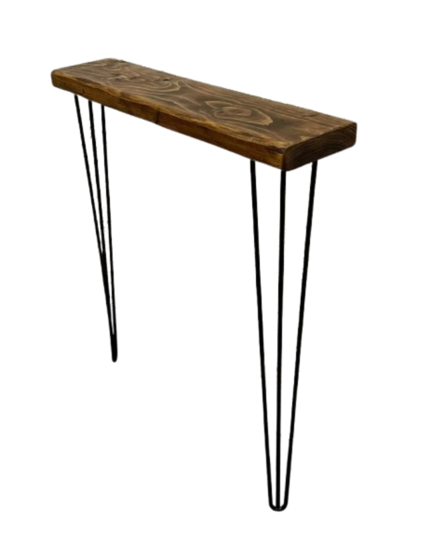 000.052  Slim Console Tables - solid wood with hairpin legs