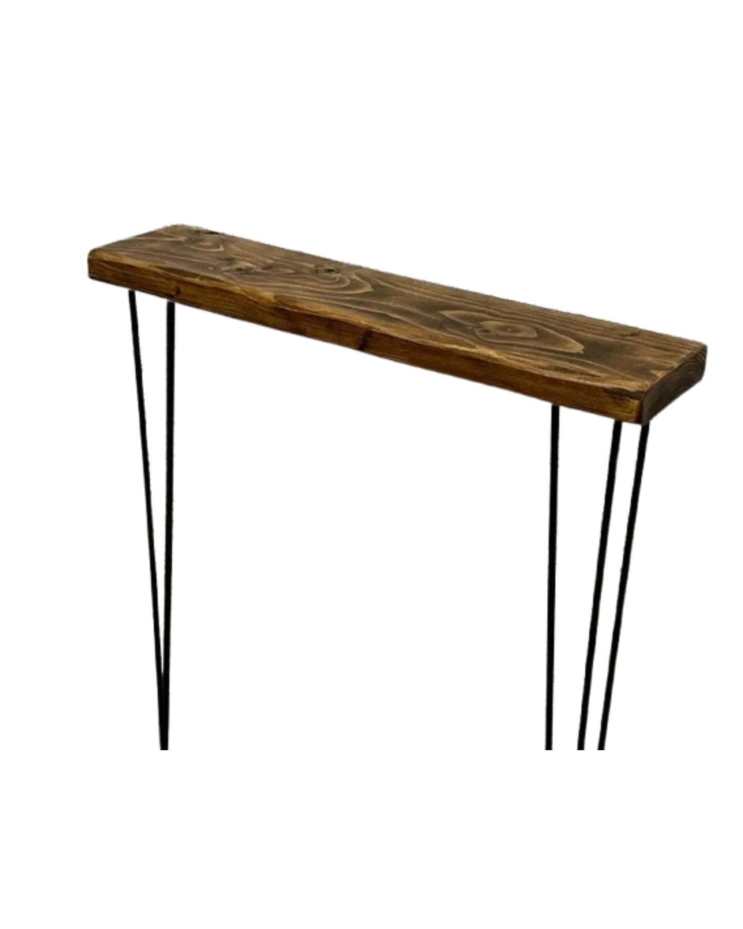 000.052  Slim Console Tables - solid wood with hairpin legs