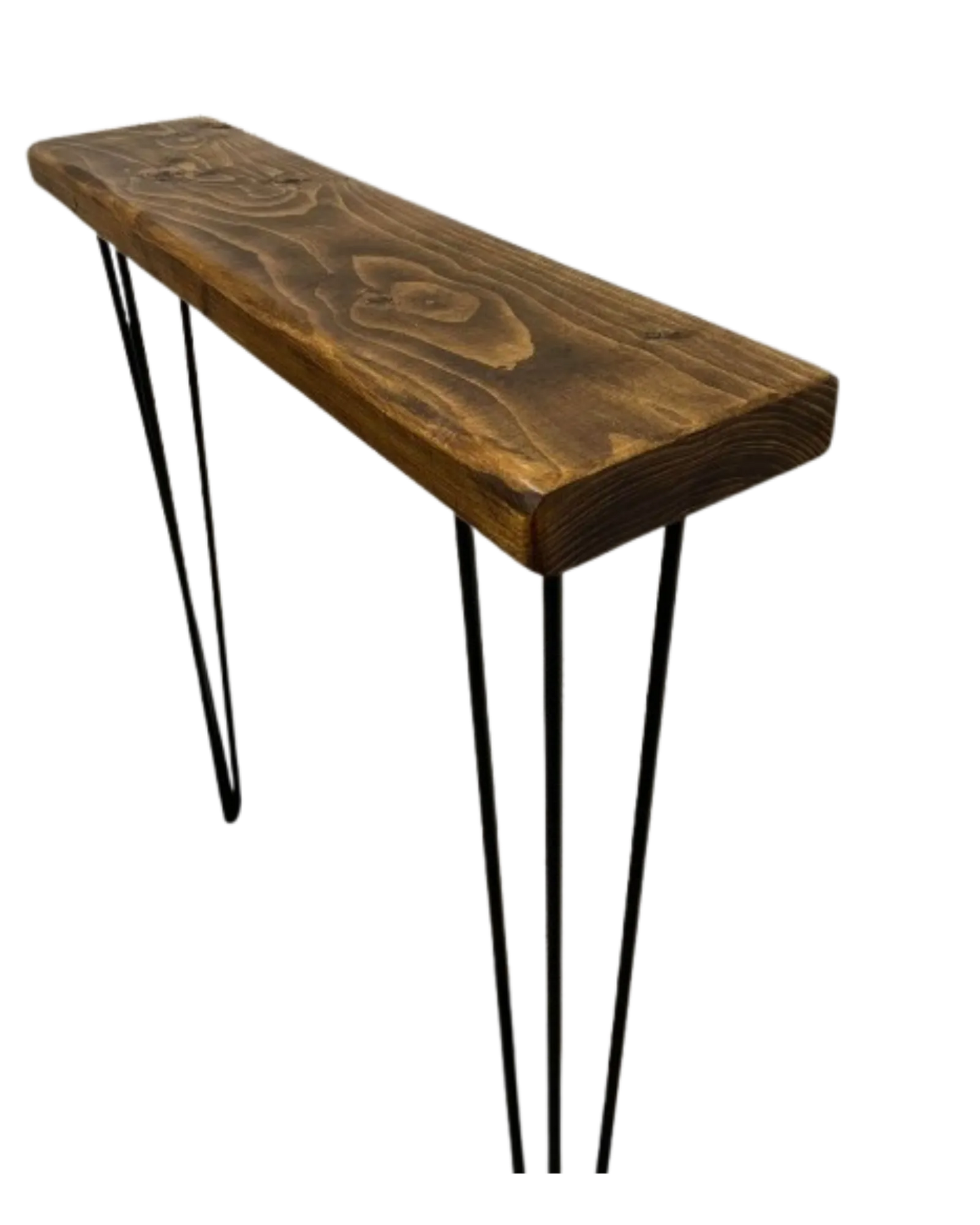 000.052  Slim Console Tables - solid wood with hairpin legs