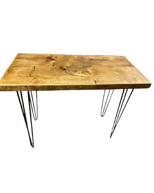 000.080  Rustic Wooden Desk with hairpin legs