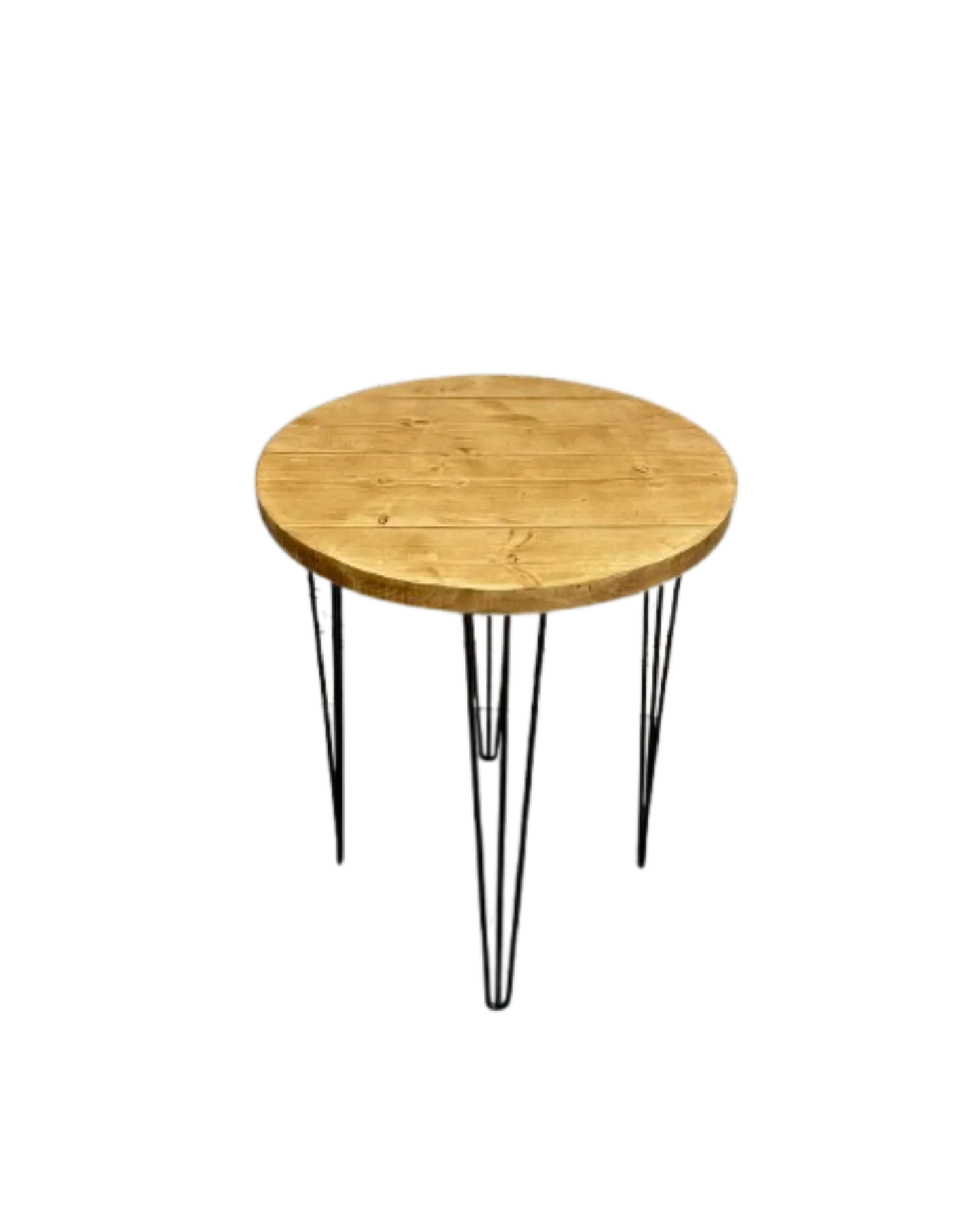 000.081  Round Dining Table - Solid wood with Hairpin Legs