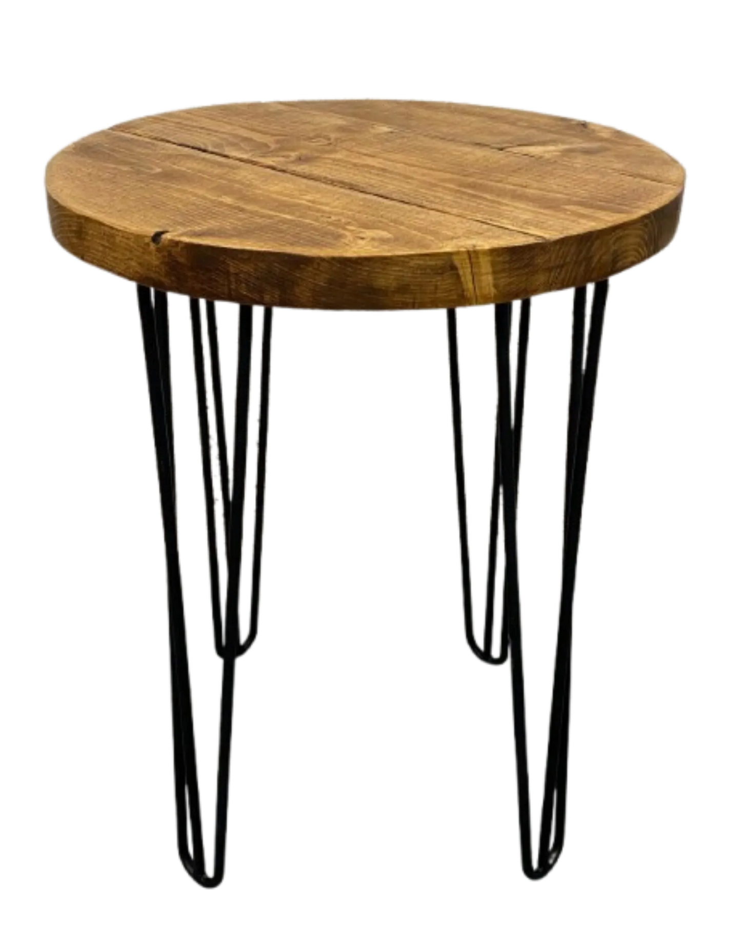 000.081  Round Dining Table - Solid wood with Hairpin Legs