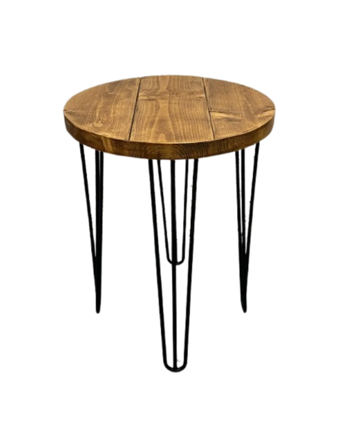 000.081  Round Dining Table - Solid wood with Hairpin Legs