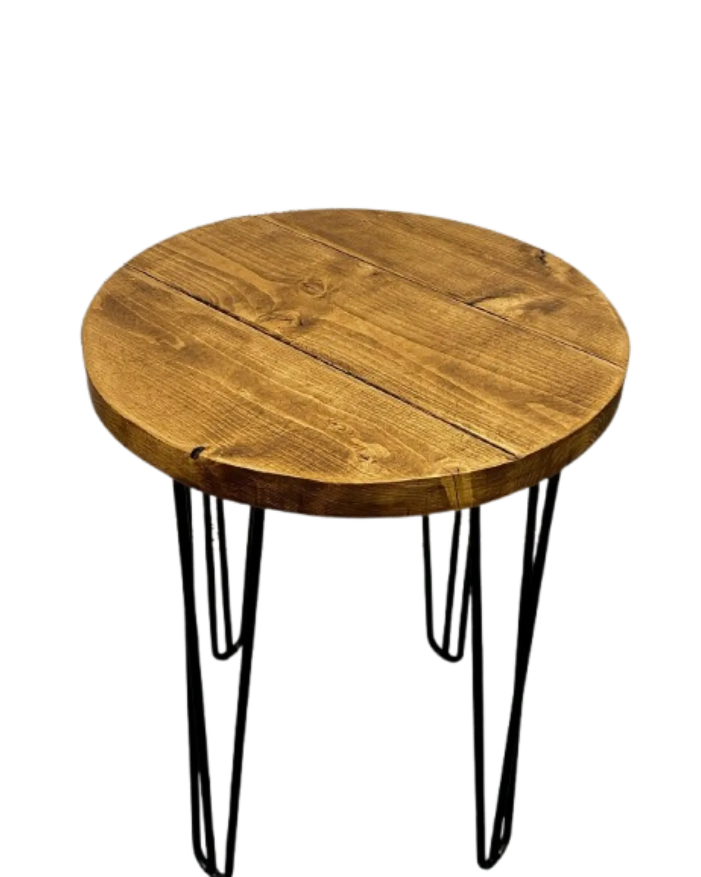 000.081  Round Dining Table - Solid wood with Hairpin Legs